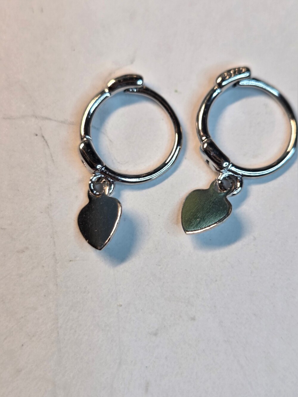 925 Sterling Silver Heart Huggie Earrings Small Heart Hoop Earrings